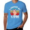 I paused my K-Drama to be here, KDrama T-Shirt korean fashion boys whites Men's t-shirts