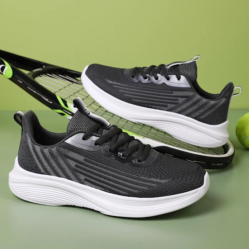 Fashion Large Size Mens Casual Sports Shoes Breathable Fly Woven Lightweight Couple Running Shoe Non-slip Women's Men's Tennis sneakers