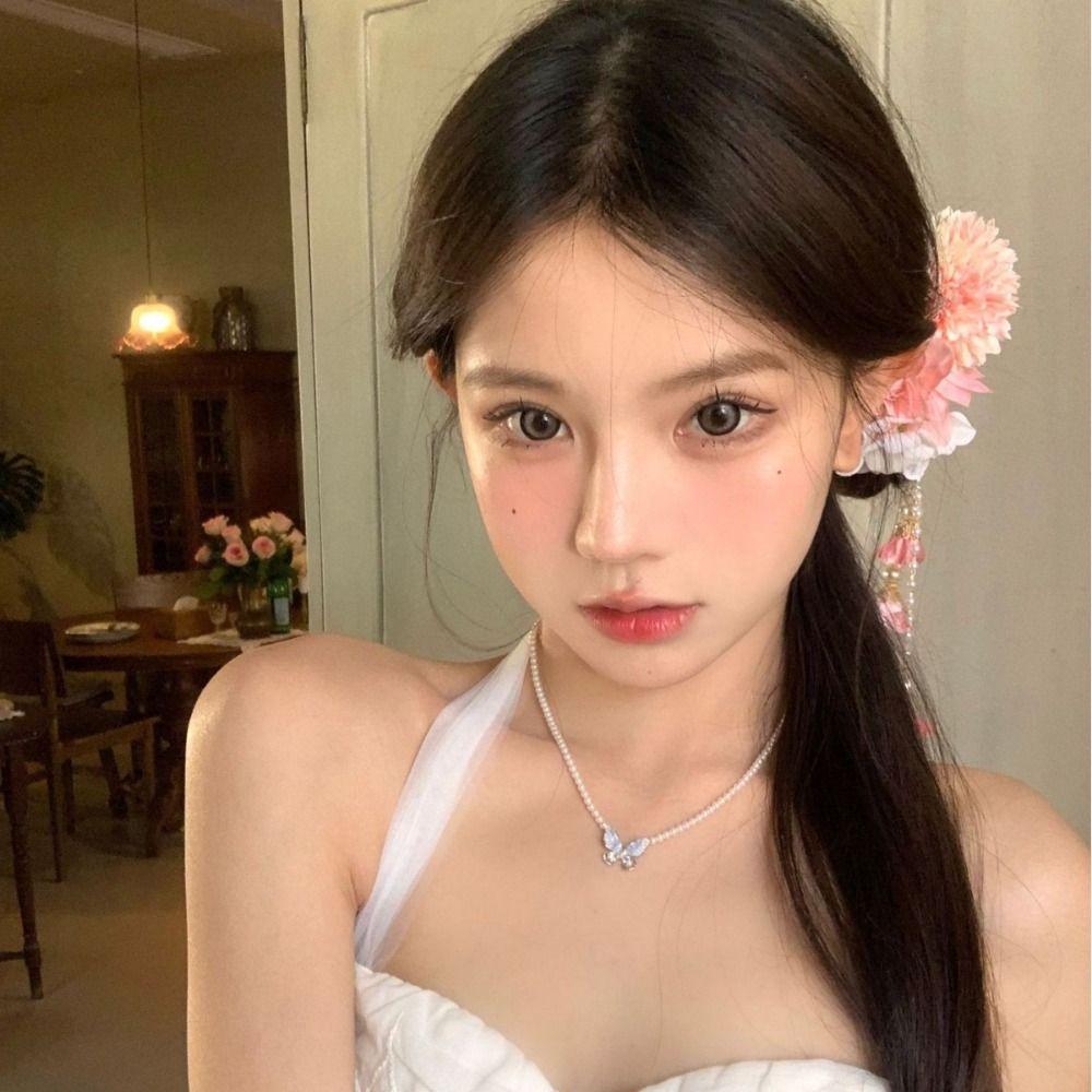 Headwear Hairpin Tassel Barrettes Fashion Lily Flower Hair Clip  Women