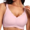 European and American Seamless Jelly Soft Support Wireless Gathered Bra