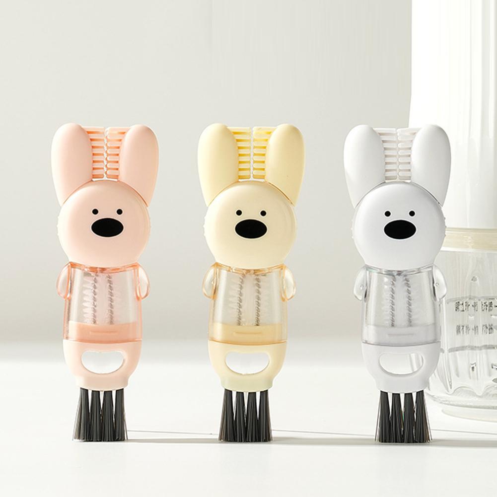 Tassen-Deckel Reinigungsbürste 4 In 1 Tragbare Multifunktionale Flaschenmündung Kappen Tassenbürste Becher Wasserflasche Reinigungsspaltbürste