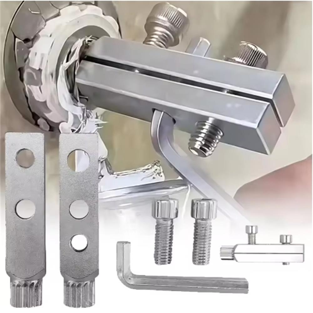Professional Steel Broken Bolt Extractor - Water-Tap Angle Valve Remover Tool for 4/6 Points Damaged Screws Plumber's Repair Kit