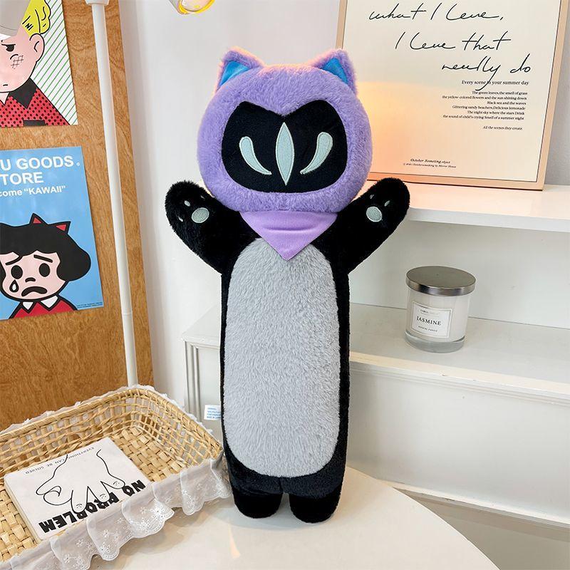 New Large Size 100Cm Valorant Omen Shadow Cat Plush Toy Cute Anime Character Stuffed Doll Soft Cushion Pillows Room Decor Gift