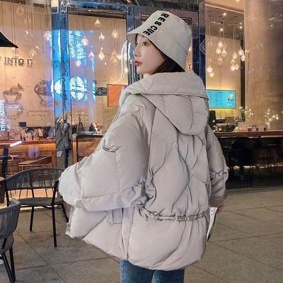 Verdickte Kurze Pufferjacke Damen Lockerer Koreanischer Stil Winterjacke Warme Baumwollwattierung