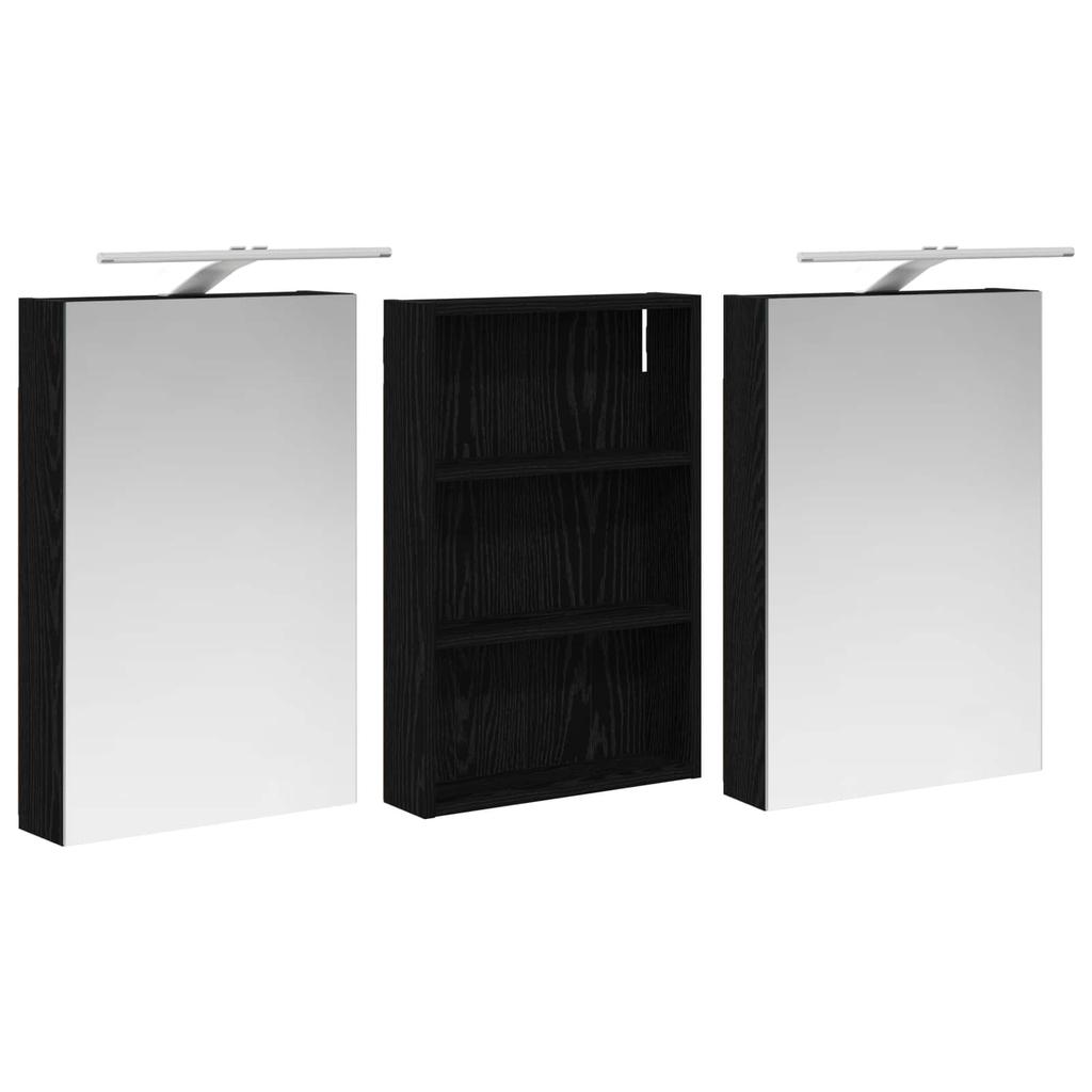 Bathroom Cabinet Set 3 Pcs 120 X 10.5 X 60.5 Cm Engineered Wood
