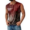 Men's Halloween Printed Sports Button Pocket Sleeveless Vest