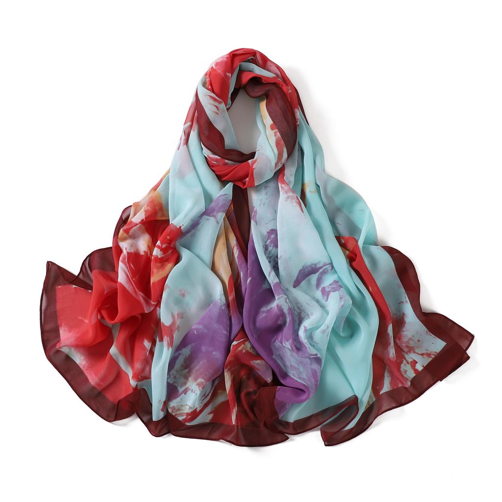 1 Piece New Lady Printed Tudung Chiffon Muslim Women Good Quality Islamic Headscarf Wraps Summer Shawls Hijab Scarf