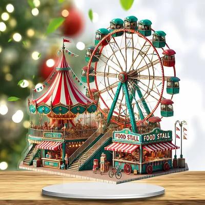 Reuzenrad Accent Ornament, Draaimolen Ontwerp, Reuzenrad Decoratie Kerstboom Feestdecoratie, Huis Tafeldecoraties, Kinderkamers, Bureau Thuis