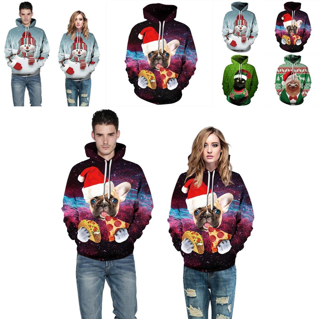 Luxuriously Comfortable Men Women Christmas Hoodie With Snowman 3d Print Design