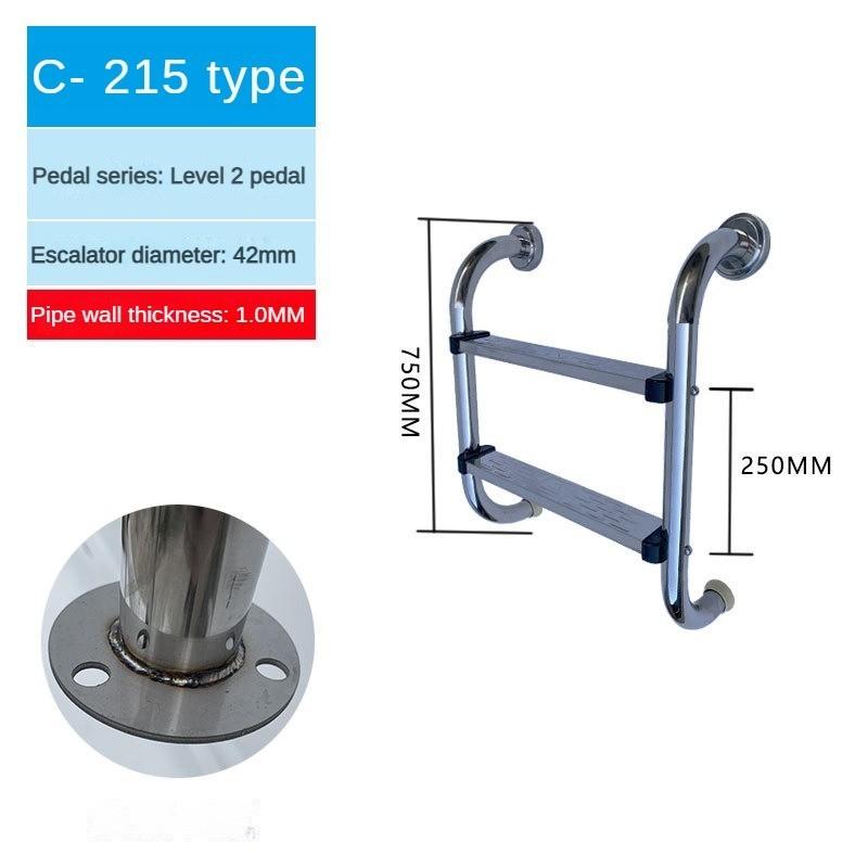 Thickened 304 Stainless Steel Swimming Pool Handrail Corrosion Resistant Ultra Strong Load-bearing Staircase
