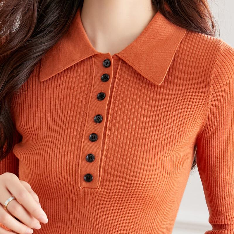 Srcr Women's Slim-Fit Polo Neck Knit Sweater