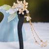 Wood Cheongsam Flower Chinese Style Headwear Wooden Hairpin Ancient Style Hairpin Hanfu Hair Sticks