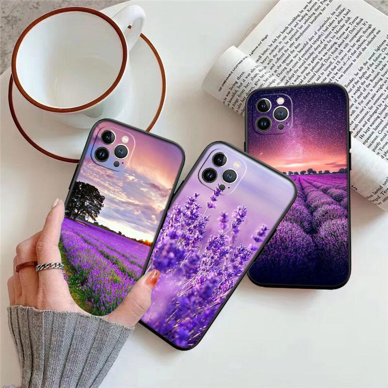 IK42 Lavender Purple Flower Phone Case for OPPO A40 A60 A80 A15 A16 A16K A12 A17 A17K A54 A54S A53 A53S A55 A56 A57 A98 F23