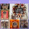Wreath Merry Christmas Door Hanging Red Fruit Garland Simulation Ornament Xmas