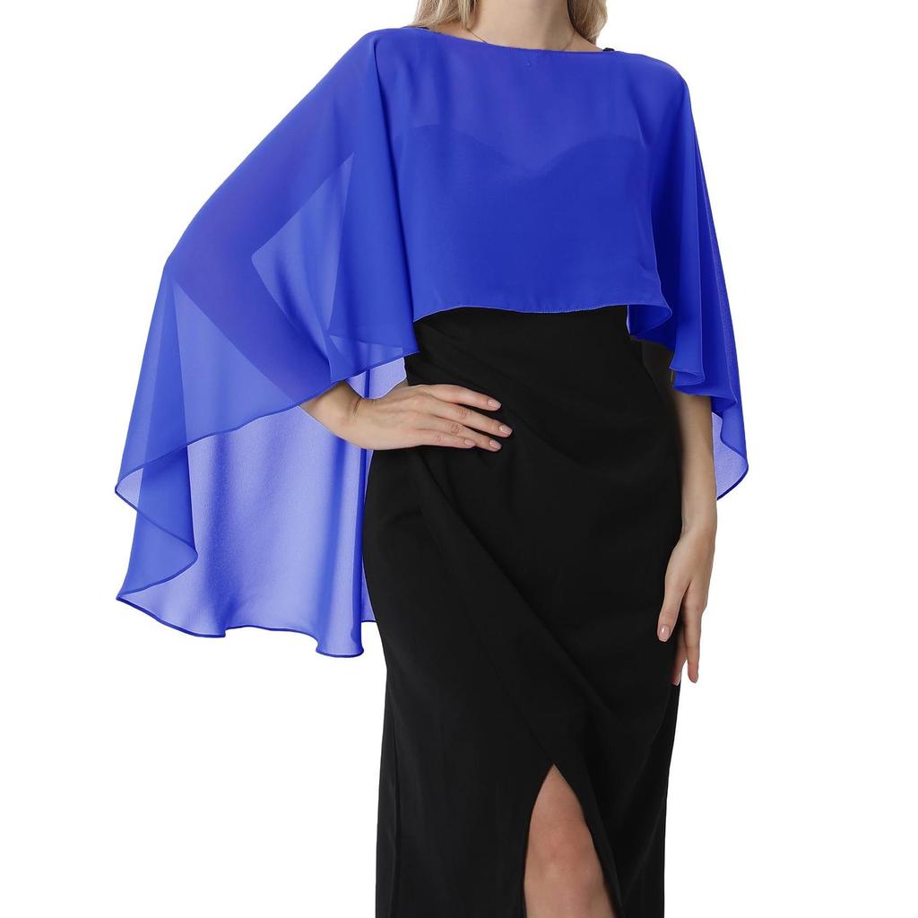 Elegant Women's Chiffon Shawl Dress - Summer Wedding Party Cover-up & Silk Pashmina Scarf