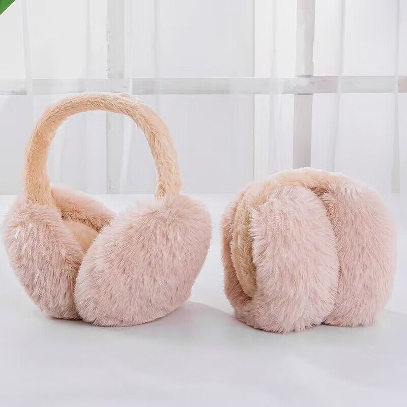 Foldable earmuffs to keep warm in winter, men's and women's ear muffs, ear bags, cute students imitation rabbit fur thickened plush