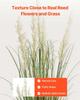 Artificial Grass Plant, 2 Pack 1499mm Faux Reed Flower Grass in Pot, Premium PVC Fake Greenery Shrubs Plant for Indoor Outdoor House Home Garden