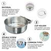 Water Bowl Bird Bowls Stainless Steel Parrot Food Bowl Parakeet Feeder  Bird Accessories