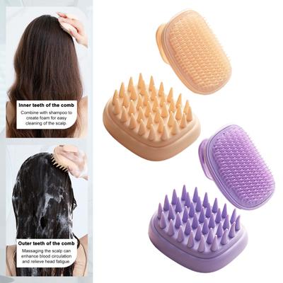 Shampoo Comb Soft Flexible Silicone Bristles Promotes Hair Growth Deep Cleansing Scalp Massage
