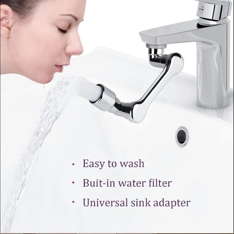 1080° Universal Rotation Faucet Extender Dual Mode Sprayer Head Kitchen Robot Arm Extension Taps Bathroom Swivel Faucet