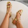 Fashion Fashion Round Toe Stiletto Sandals Summer New Open Toe Slim Strap Combination Metal Buckle One Strap Non-Slip High Heels