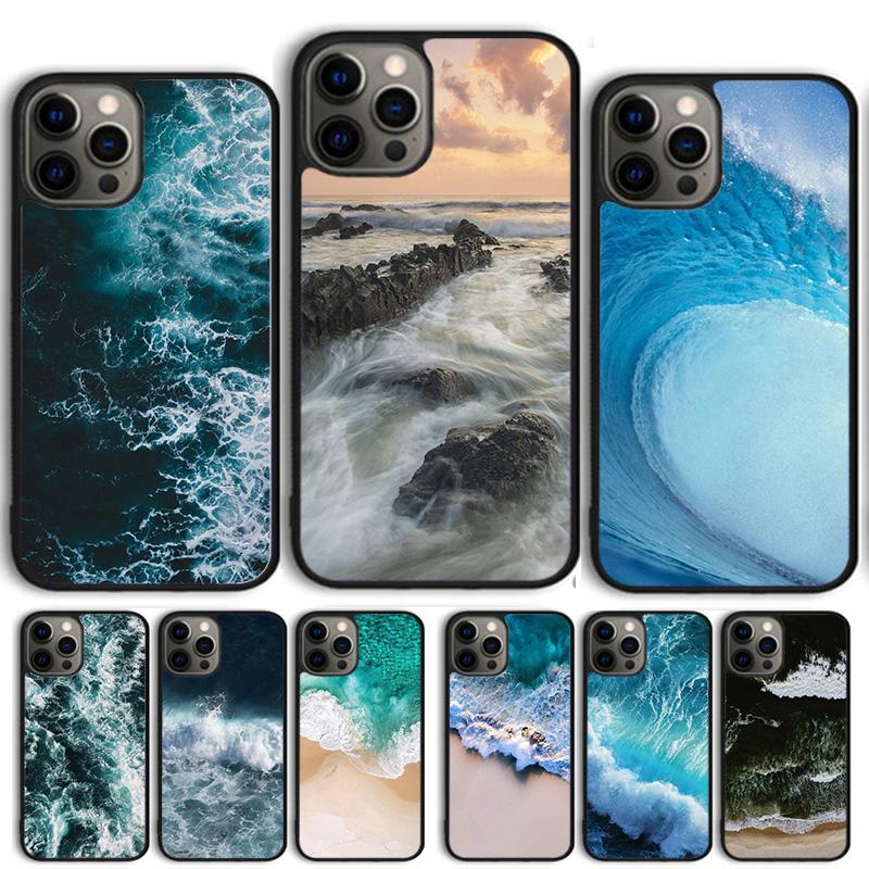 The waves Ocean water Coque Shell For iPhone 17 Air 15 16 14 13 12 Pro Max 11 Pro Max Plus Phone Case Cover