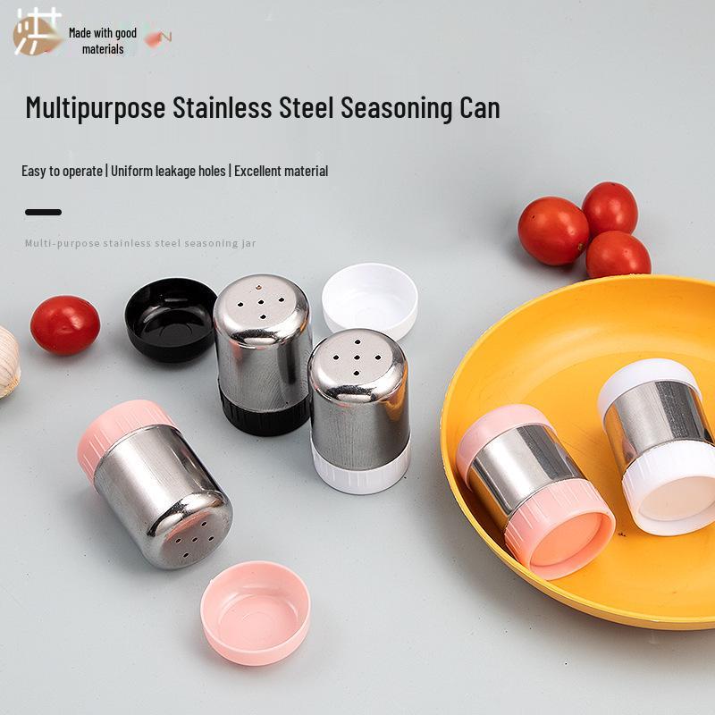 Stainless Steel Spice Jars & Shakers for Outdoor BBQ - Cumin & Pepper Bottles