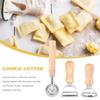 Cutter Stamp Set - Press Stamp with Reading Dough Cutter and Wooden Handle for Ravioli Maker Pasta Cutter Pasta