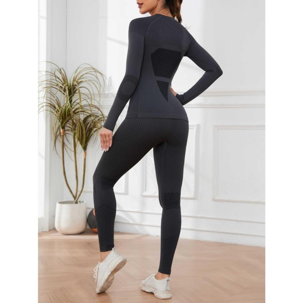 CHARMLEAKS Thermal Underwear Set for Women Long Johns Seamless Warm Base Layer Top & Bottom Ski Wear for Cold Weather