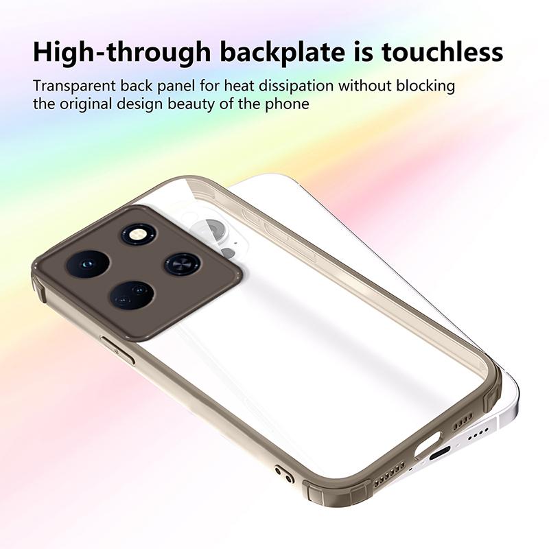 Dla Infinix Note 40 Nowe Przezroczyste Pancerne Wstrząsoodporne Etui Dla Infinix Note 50 Pro Plus Ochrona Obiektywu Aparatu Pokrowiec Note 30 Pro