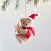 Christmas Decorations Hanging Plush Bear Ornament Hotel Mall Window Display Tree Decoration