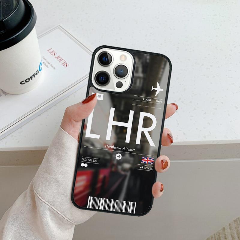 Funny Airport Code Phone Case For iPhone 17 Air 16 pro max 15 14 plus 12 13 Shell Cover coque