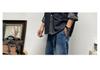 Men’s American Retro Striped Denim Long-Sleeve Shirt: Casual Versatile Spring/Autumn Jacket
