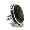 Labradorite Gemstone Handmade 925 Sterling Silver Jewelry Ring Size 9 SU-8979