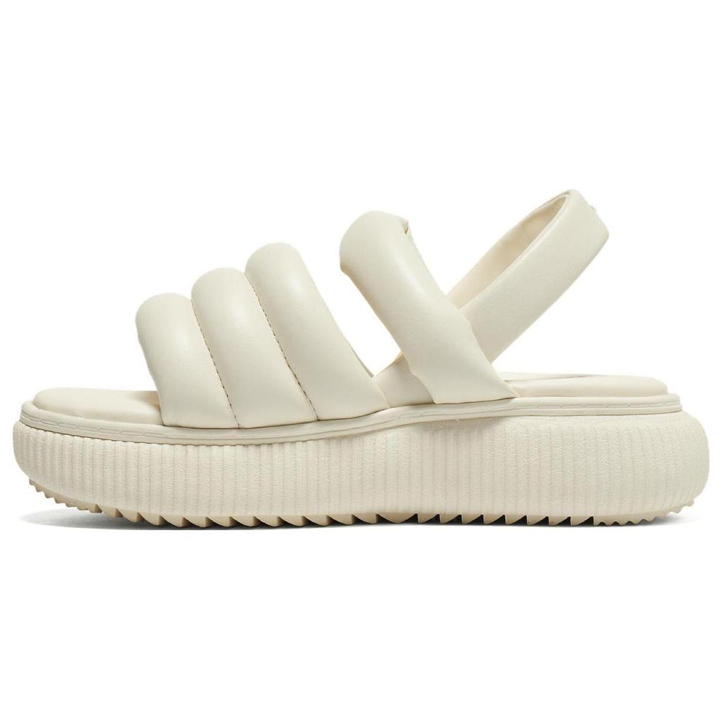 Onitsuka Tiger Otiger Strap Leather Comfortable Round Toe Slip On Beach Sandals Women sandals White 1182A623-100