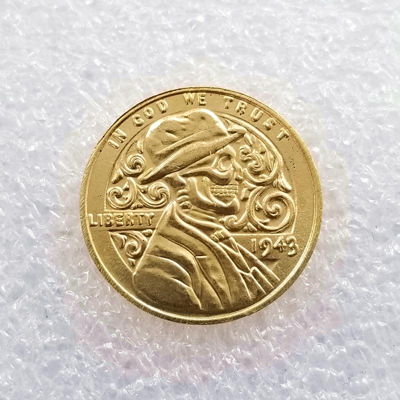 Antique 1943 Brass Hobo Nickel Craftsmanship Brass