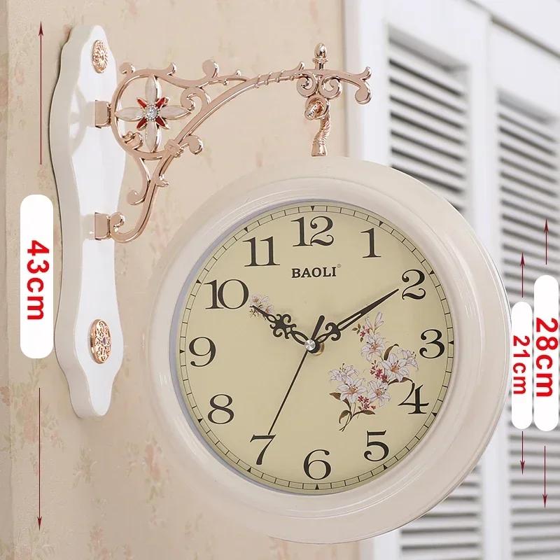 

Double Face Large Wall Clock Room Decor Vintage Wall Watch Digital Clocks Mechanism Modern Design Home Decoration AccessorX8Y2H7 clock and rack