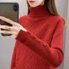 Autumn and Winter Thick Warm Turtleneck Knitted Sweater Women Loose Slim Fit Pullover Women's Sweaters Elegant Solid Fashion Lady Casual Jumpers 25272