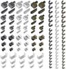 10/24/123Pcs Metal Zipper Head Sliders Retainer Insertion Pin Zipper Top Stopper Ends for Coat Jacket Clothes Repair Kit
