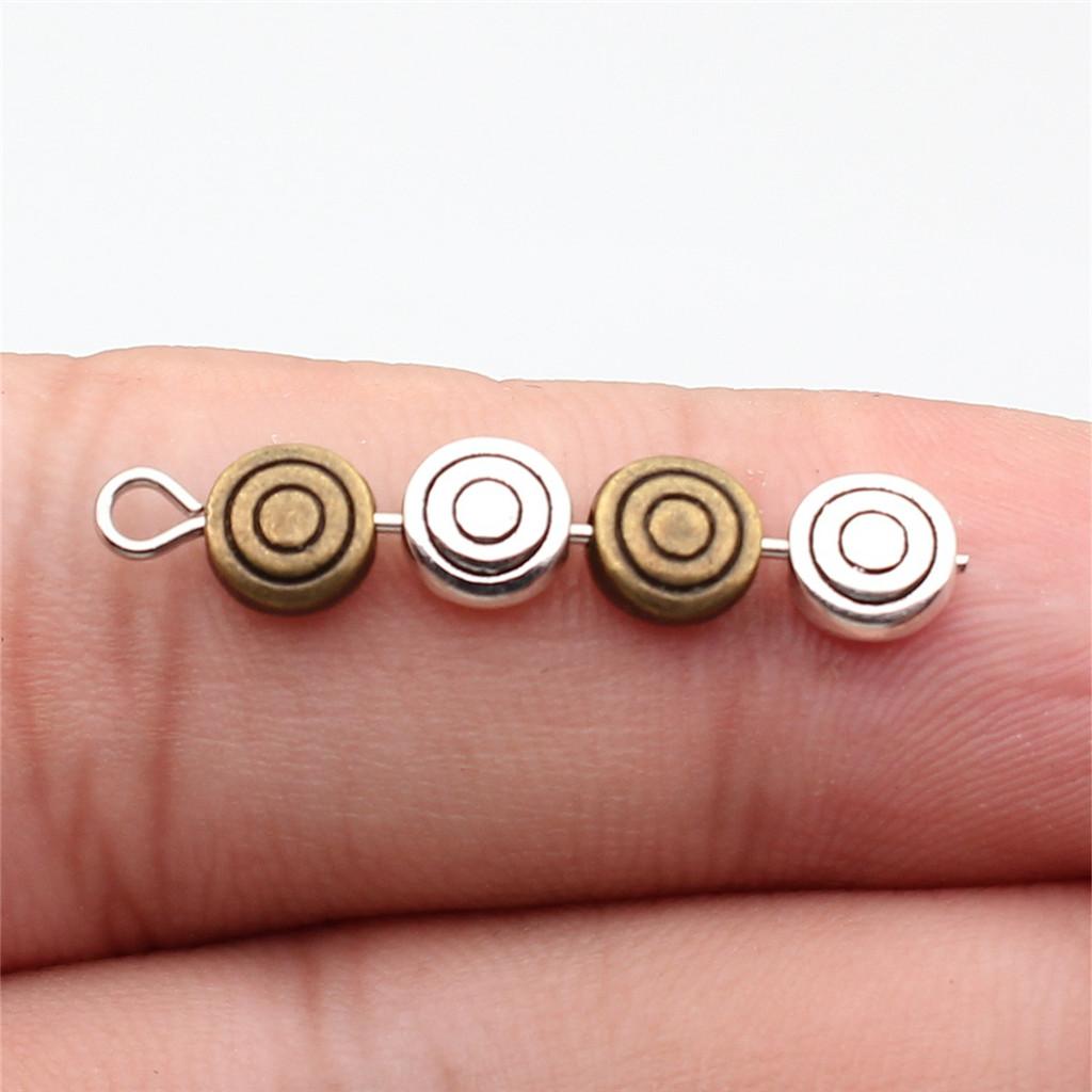 Geometric Small-Hole Spacer Beads Mini Antique Bronze Zinc Alloy Jewelry Making Fix Bead Position Style Bead Spacers