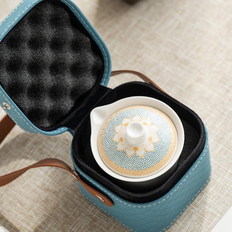Travel tea set small set portable express cup outdoor kung fu tea set business gift company souvenir