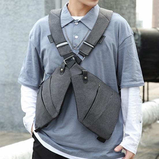 Chest Bag Sport Capacity Lightweight Bag Waterproof Large Multi Pockets Wide Adjustable Strap Anti-theft Fanny