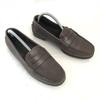 TOD’S Leather Coin Loafers Women’s 35.5 22.5-23.0 Brown Slip-On Dress Shoes(USED)