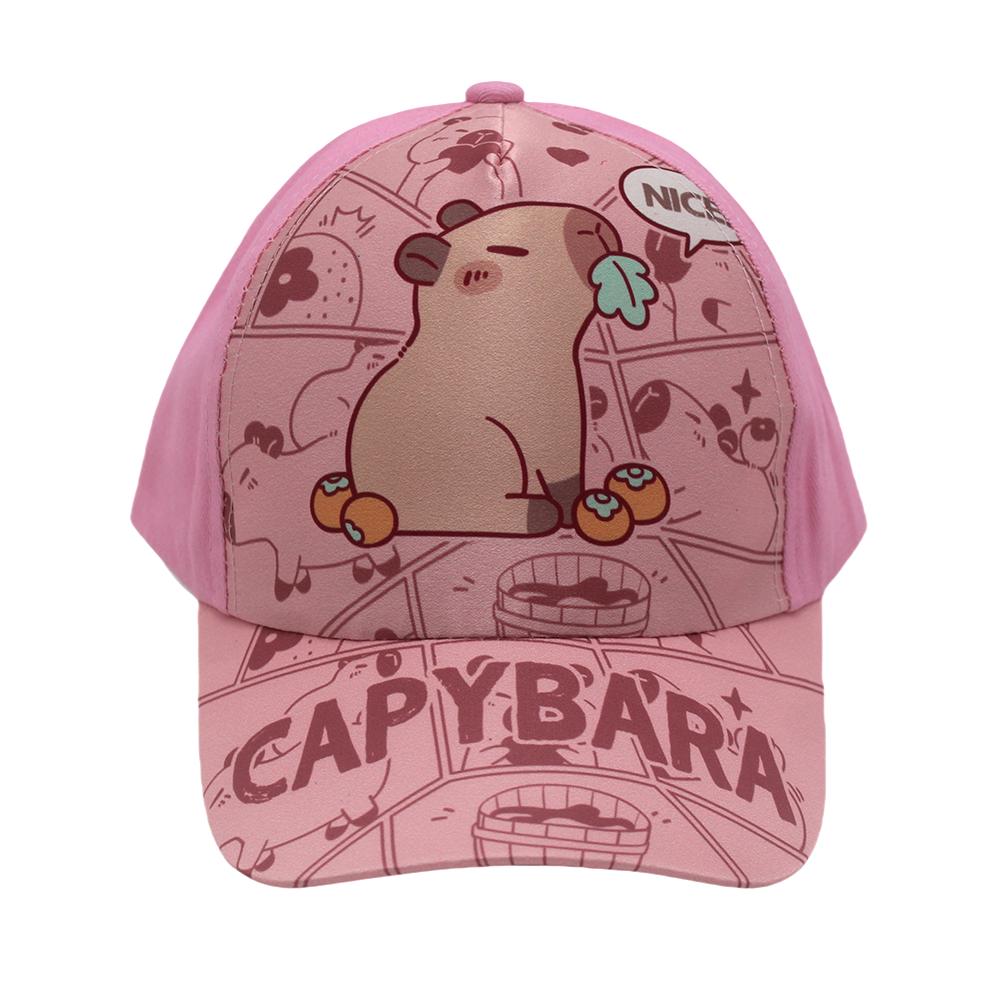 Capibara Themed Baseball Cap for Children - Cute Cartoon Capibara Baseball Cap with Sun Protection