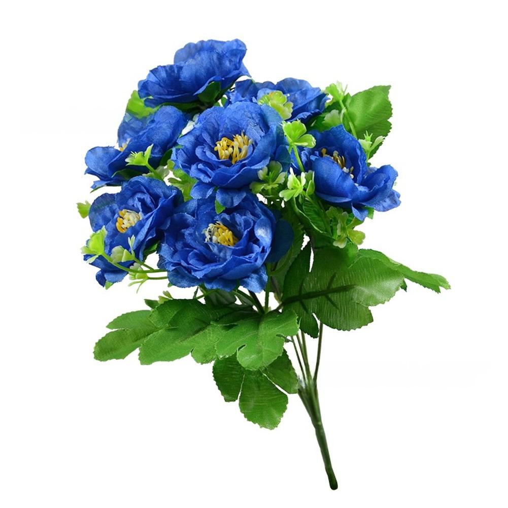 Realistic Silk Petals Artificial Flowers Plastic-wrapped Wire Stems