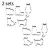 5 PCS Cute Cat Shaped Cookie Cutter Set Stainless Steel Cat Cookie Cutter Cat Shaped Cookie Molds for DIY Baking Cake