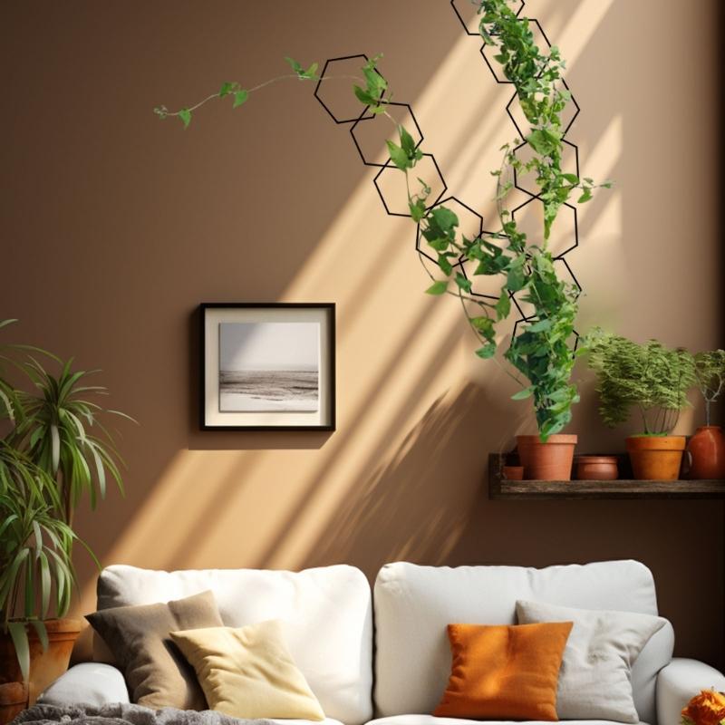 Practical Vine Climbing Lattice Small Potted Plant Metal Trellis Set Climbing Vine Support for Garden Decoration