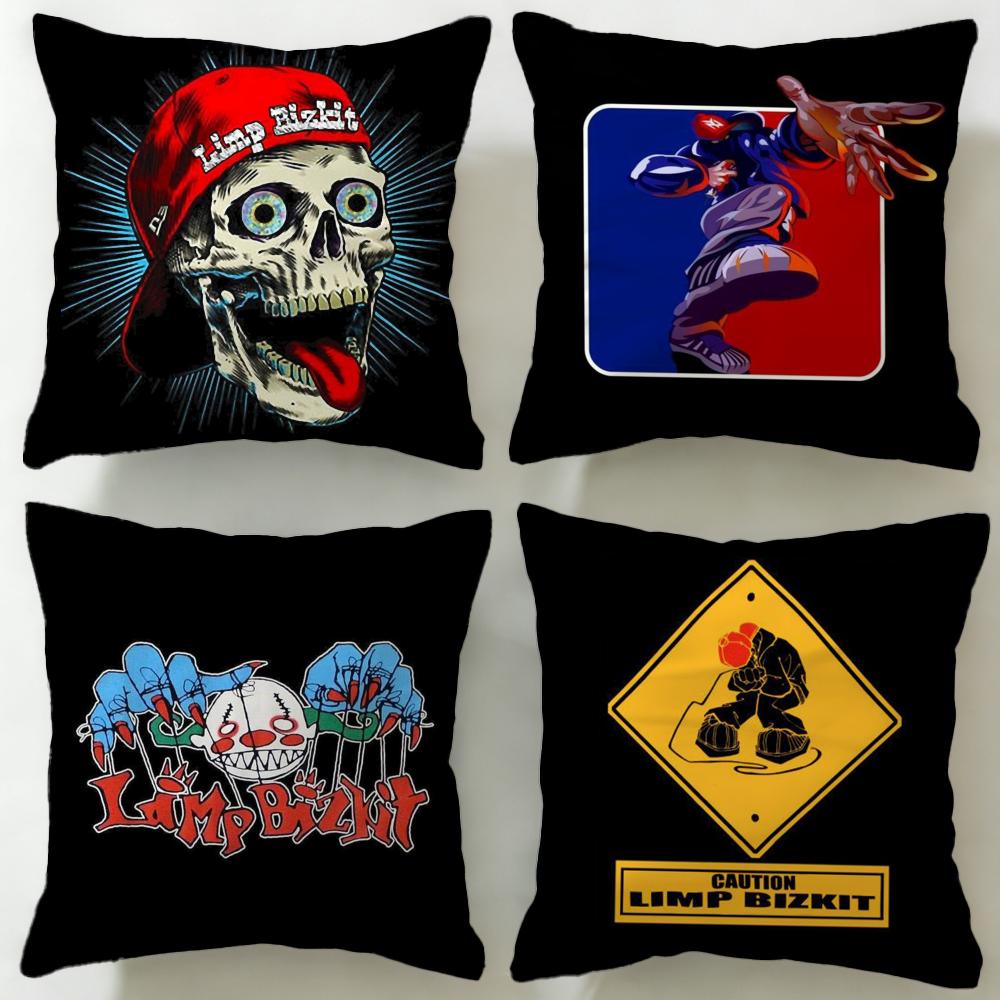 Classic Band Limp Bizkit Cushion Cover Soft  EasyWash Pillow Case  Versatile for Couch Bed Travel and Office