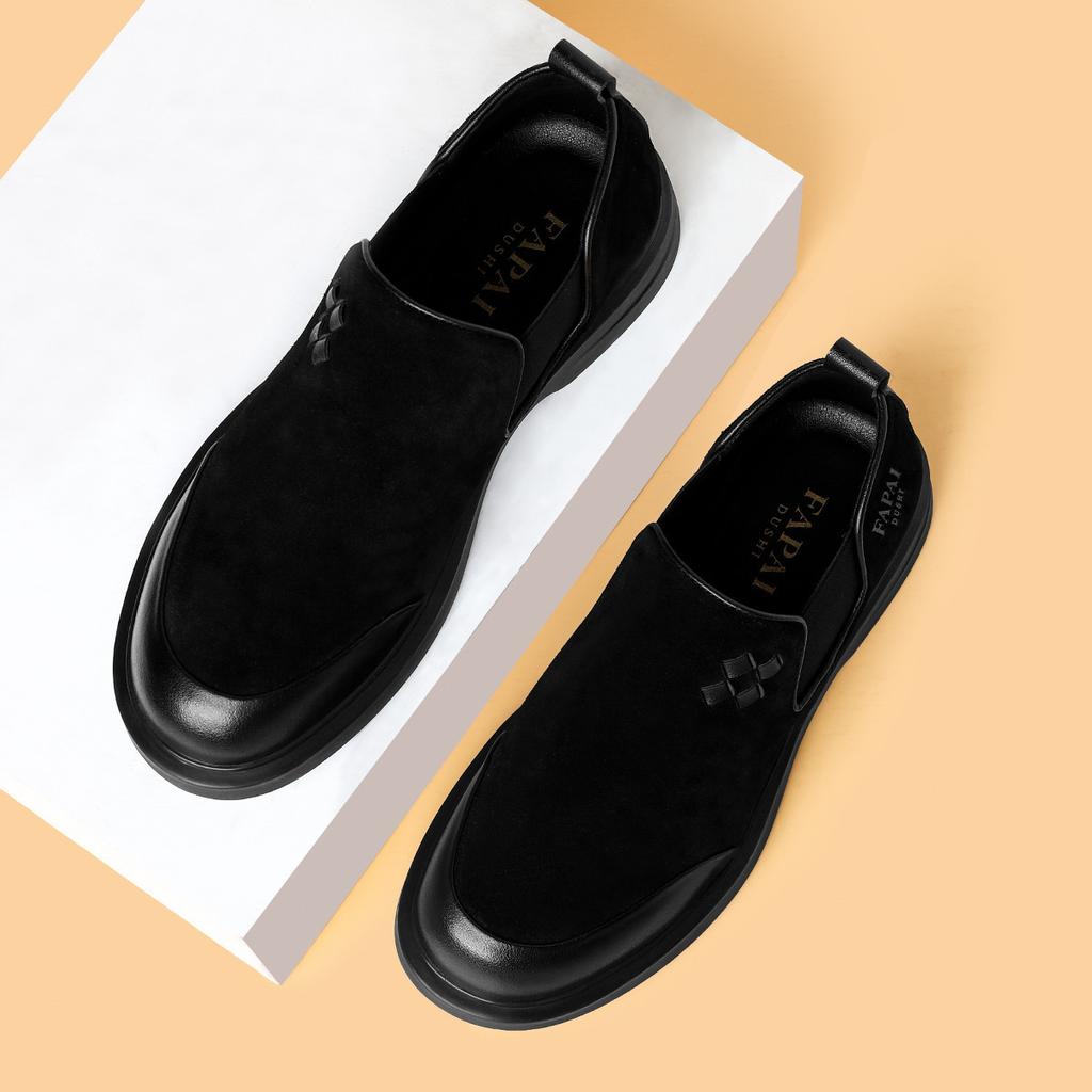 Autumn new men's loafers trendy versatile men's shoes lazy one-pedal fashion foot-fitting casual shoes wear-resistant