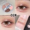 4 Colors Shimmer Matte Eyeshadow Palette Nude Rose Pink Glitter Pigment Eye Shadow Lasting Waterproof Makeup Palette with Brush